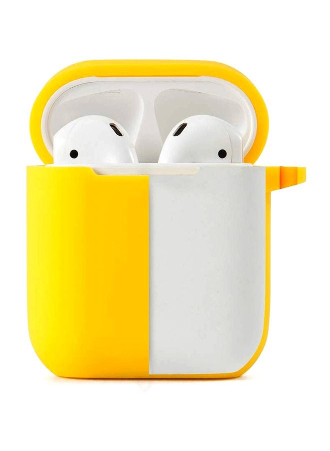 آي تيلكر غطاء حماية واقٍ لسماعة أبل إيربودز 2019 أصفر فاتح - Image 3