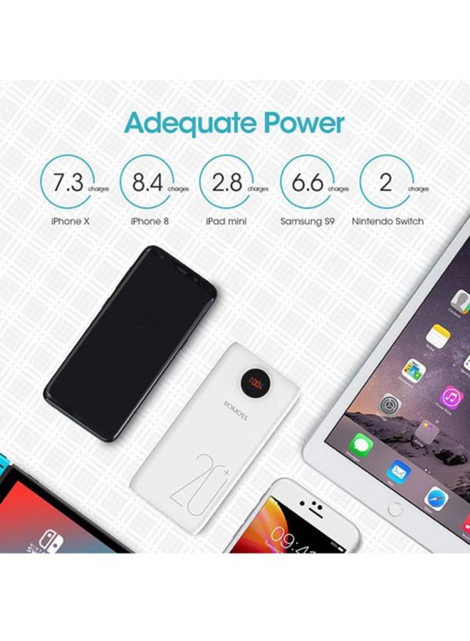 ROMOSS 20000.0 mAh Portable Charger With LED Display SW20 Pro External Battery Pack White  - Image 3
