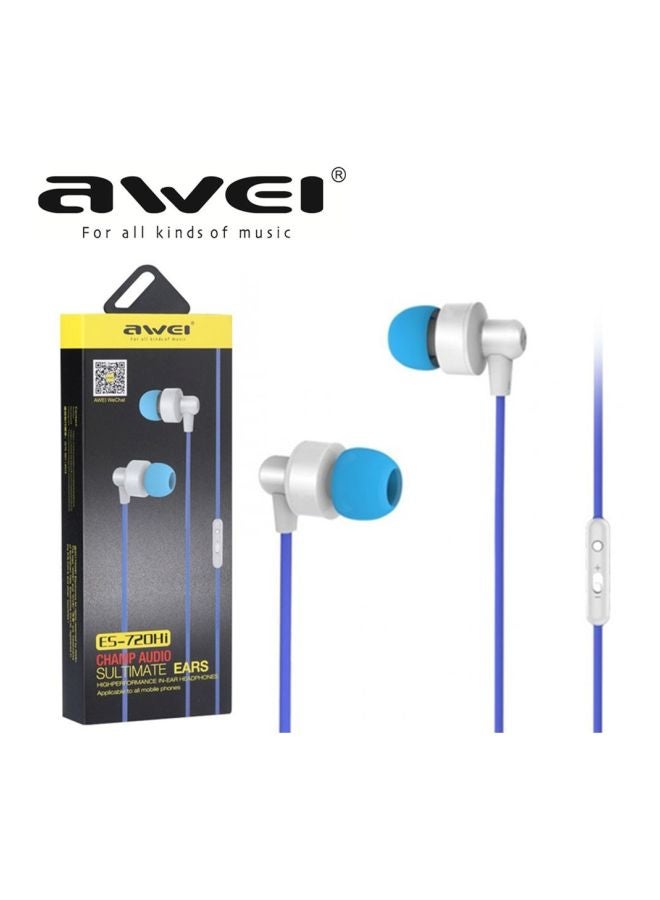 Awei In-Ear Earphone Blue/White - Image 5
