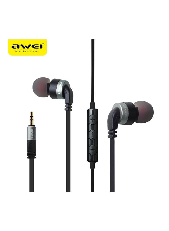 Awei In-Ear Earphone Dark Grey/Black - Image 2