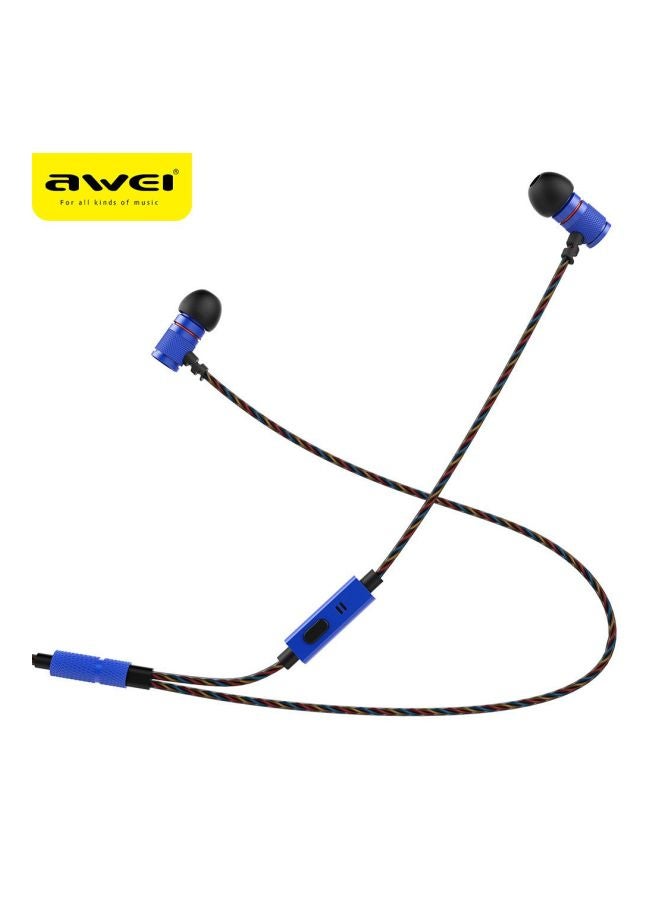 Awei In-Ear Earphone Blue/Black - Image 5
