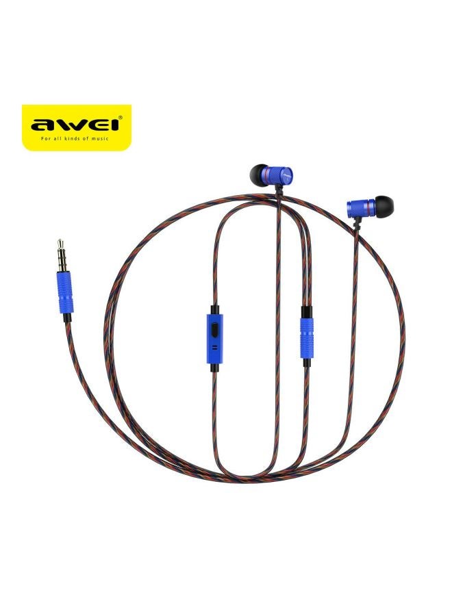 Awei In-Ear Earphone Blue/Black - Image 3