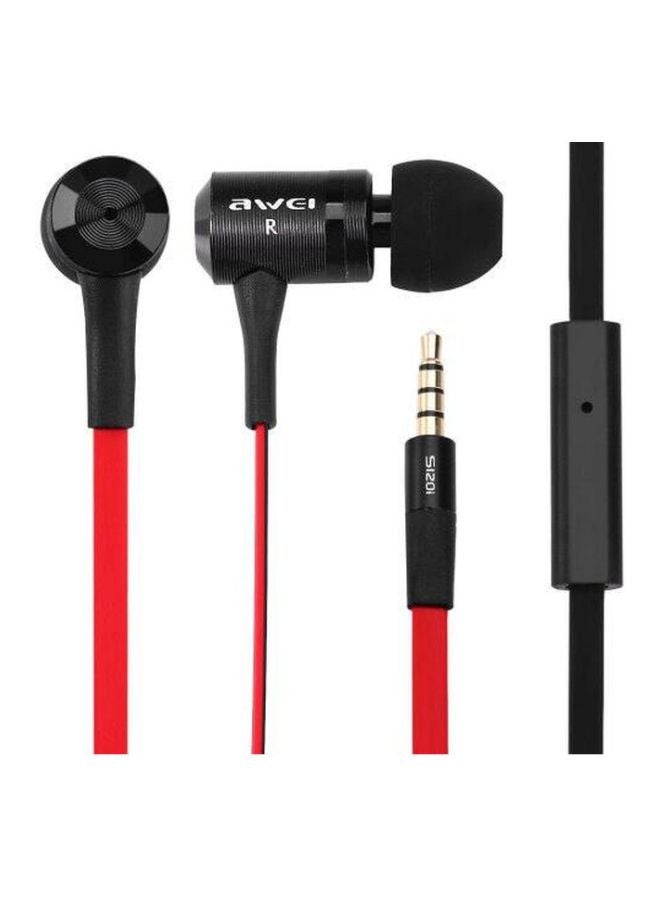 Awei In-Ear Earphone Black/Red - Image 2