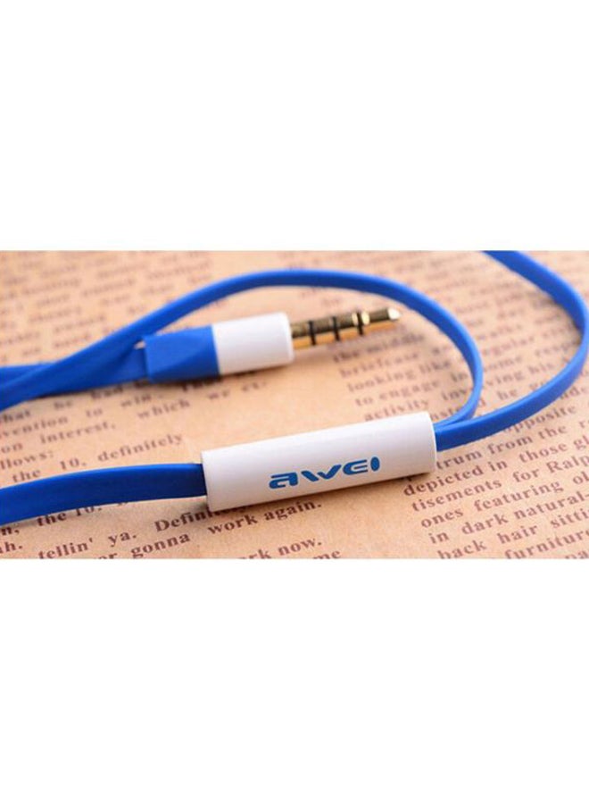 Awei In-Ear Earphone Sky Blue/White - Image 3