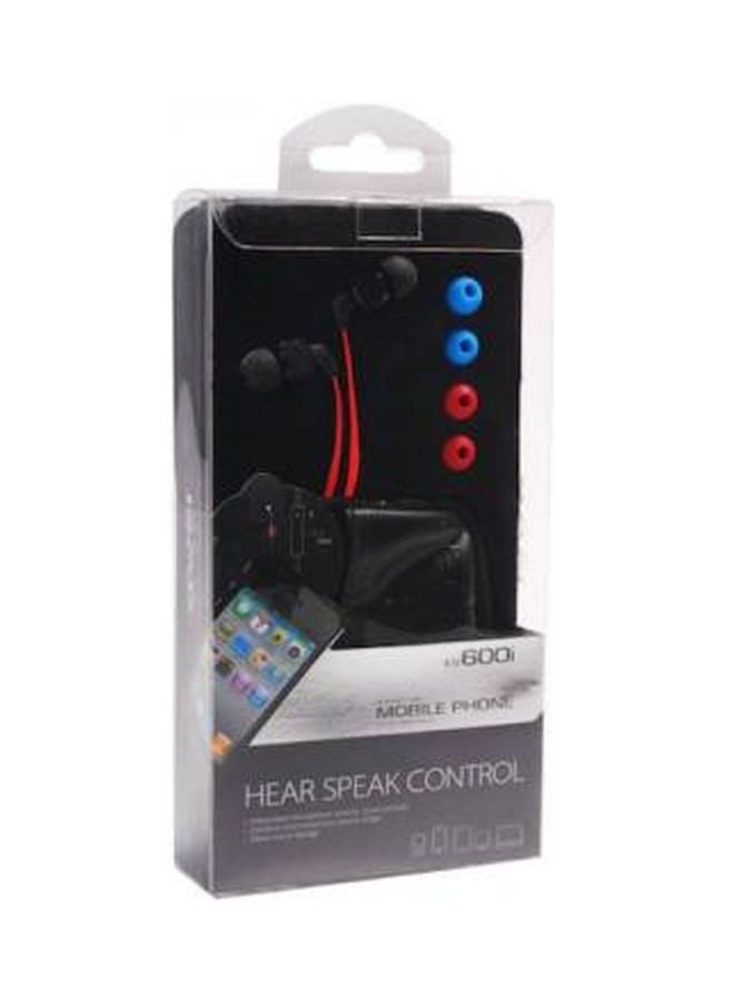 Awei In-Ear Earphone Black/Red - Image 3