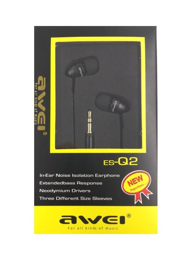 Awei In-Ear Earphone Black - Image 2