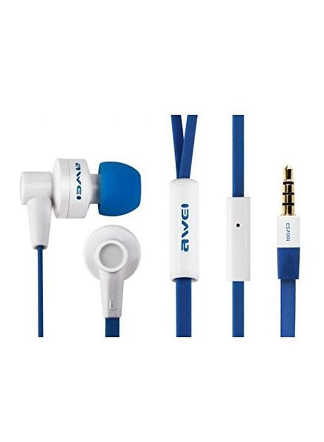 Awei In-Ear Earphone Sky Blue/White - Image 2