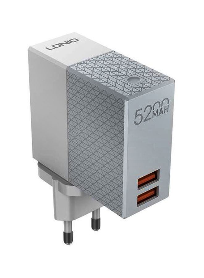 5200.0 mAh Portable Power Bank White