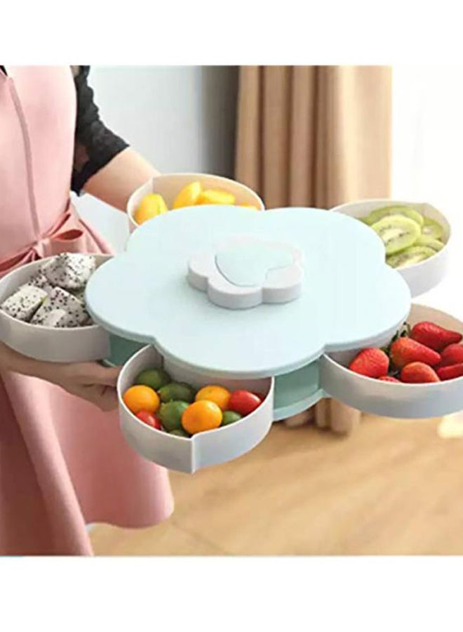 ARTC Flower Shaped Dry Fruits Case Blue 27.4x26.8x9cm  - Image 3