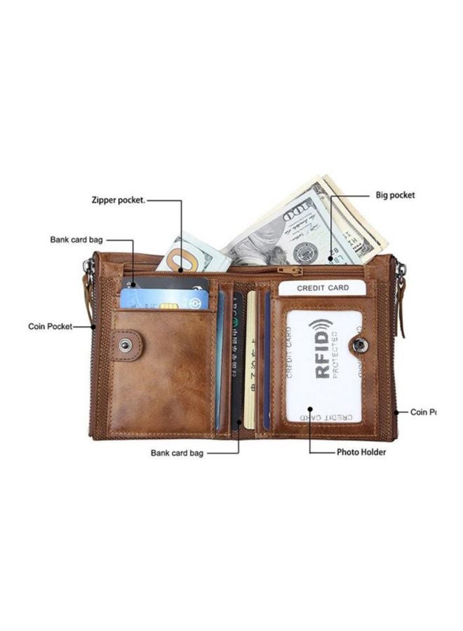 TOEON Leather Wallet Brown - Image 3