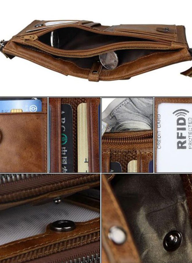 TOEON Leather Wallet Brown - Image 4
