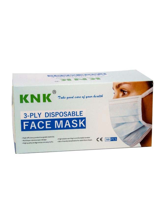 50-Piece Triple Layer Disposable Face Mask Set - Image 2