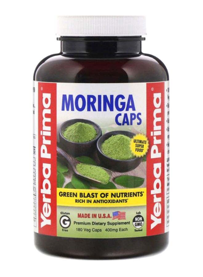 Yerba Prima Moringa Caps 400 mg, 180 Veg Caps  - Image 1