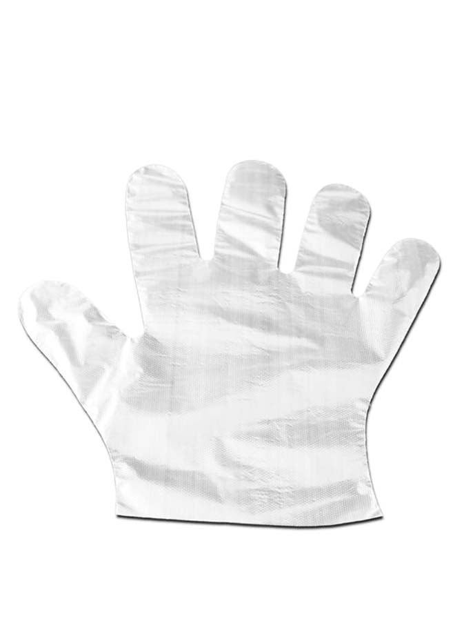 Pair Of 100 Disposable Transparent Food-Grade Gloves Clear  - Image 1