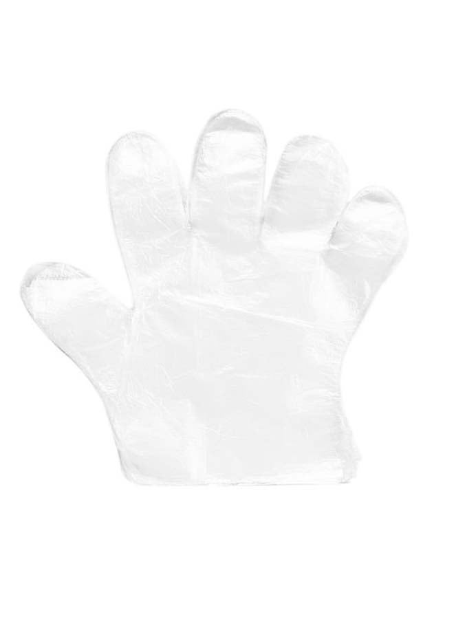 Pair Of 100 Disposable Transparent Food-Grade Gloves Clear - Image 1