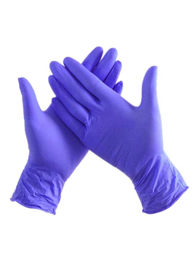 Pair Of 100 Industrial Nitrile Powder Free Disposable Gloves Purple M - Image 1