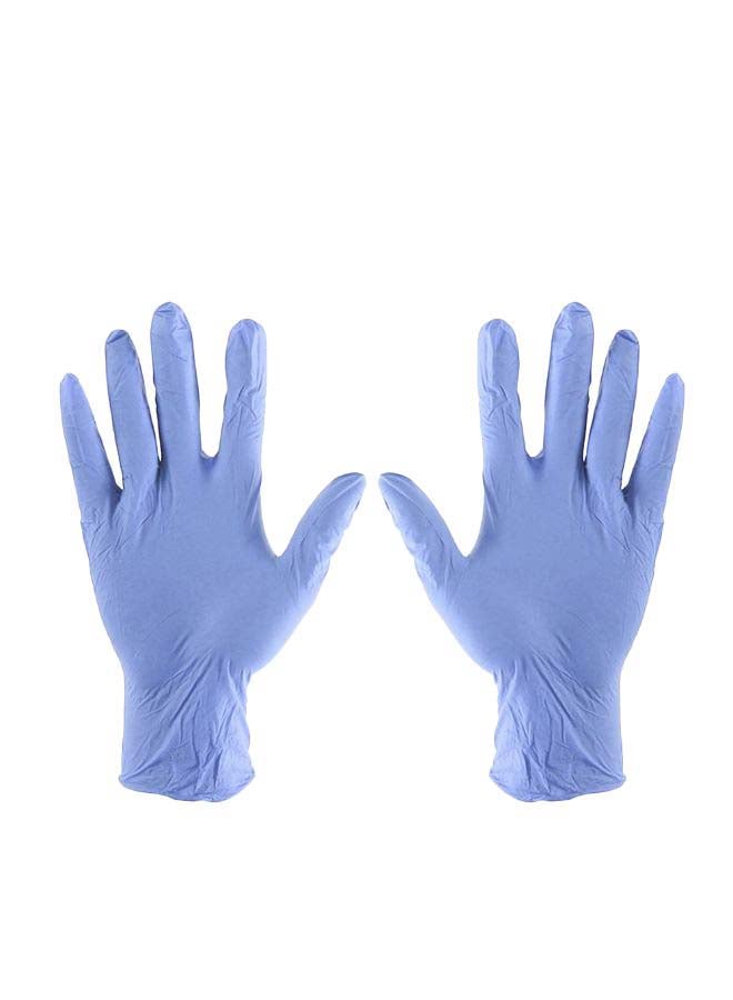Pair Of 50 Powder-Free Sterile Food Grade Disposable Gloves Purple L - Image 1