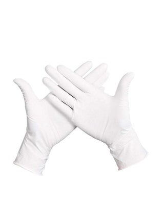 Pair Of 50 Powder-Free Sterile Food Grade Disposable Gloves White M - v1593707416/N39007547A_1