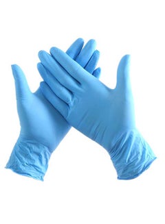 Generic Pair Of 100 Industrial Nitrile Powder Free Disposable Gloves Light Blue S  - Image 1