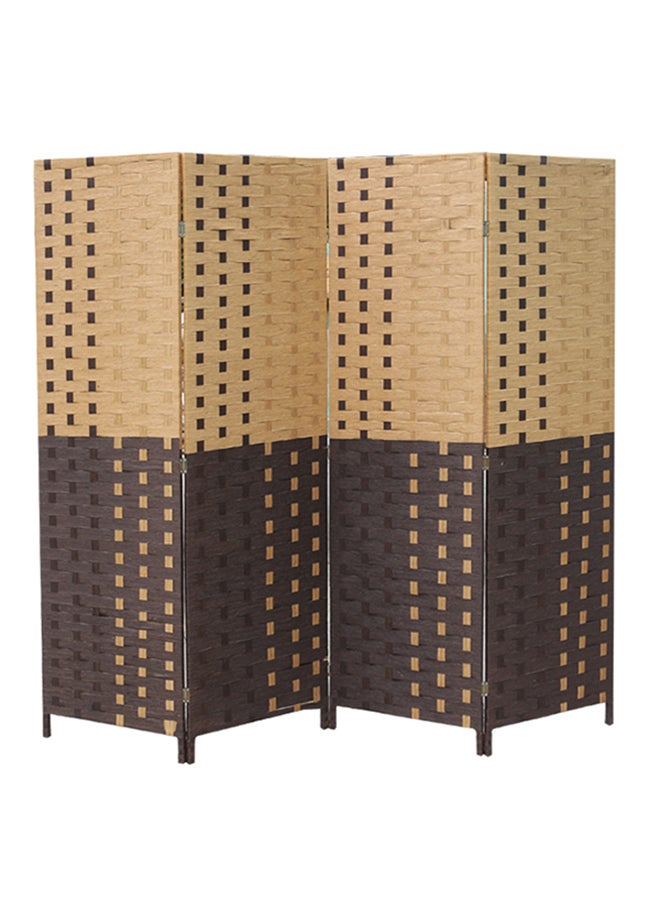 Generic Foldable Room Divider Beige/Brown 180 x 200centimeter  - Image 1