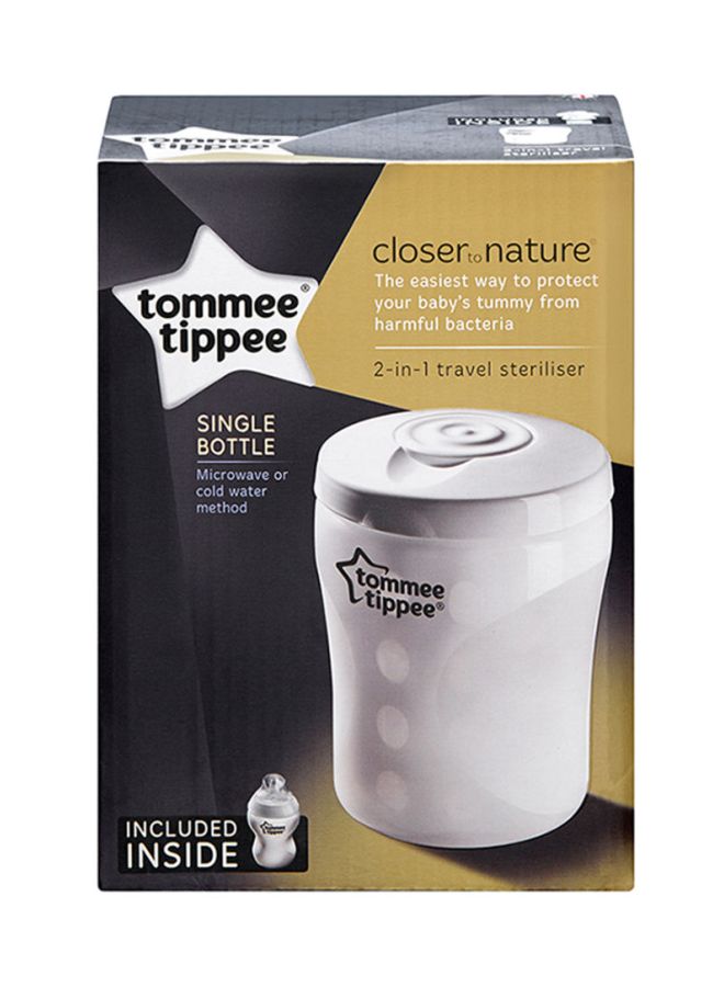 tommee tippee Close To Nature 2-In-1 Travel Steriliser 150ml - 260ml White  - Image 3