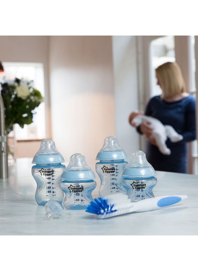 Closer To Nature Exclusive Starter Kit for Newborn Baby, Pack Of 6 - Blue/White/Clear