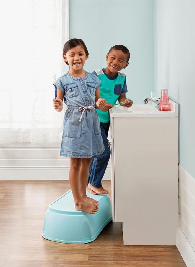 summer infant Bath Tub With Stepstool - White/Blue  - Image 3