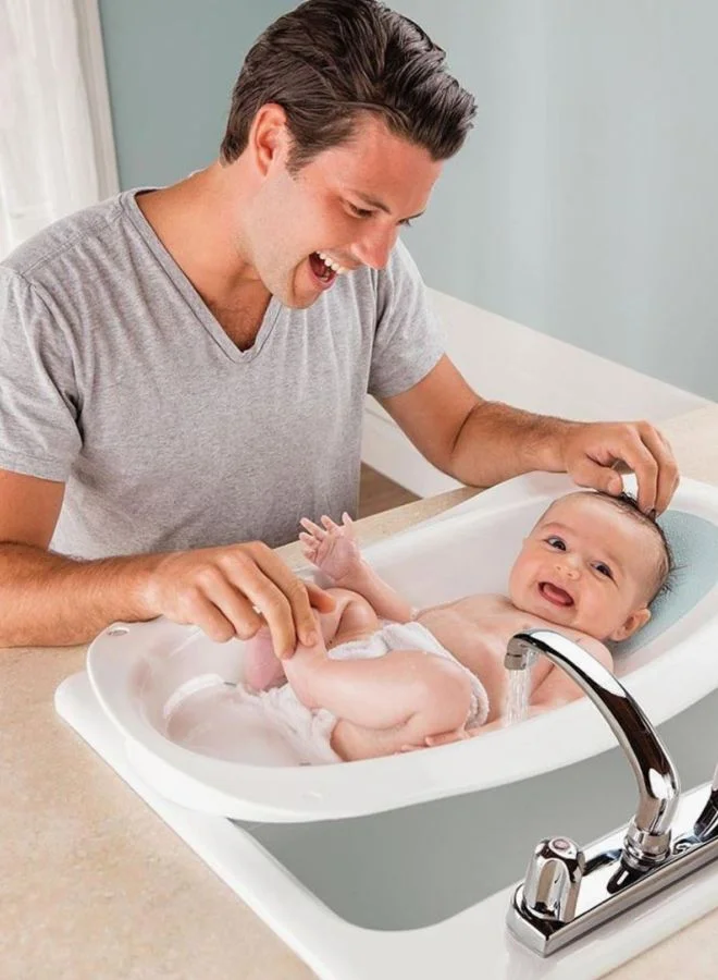 summer infant Bath Tub With Stepstool - White/Blue