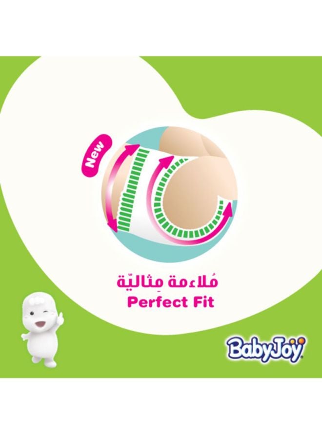 بيبي جوي حفاضات أطفال مقاس 4 بلس لوزن 12-21 كجم، 132 حفاض (3 عبوات يحتوي كل منها على 44 حفاض) - لارج بلس - بملمس القطن  - Image 5