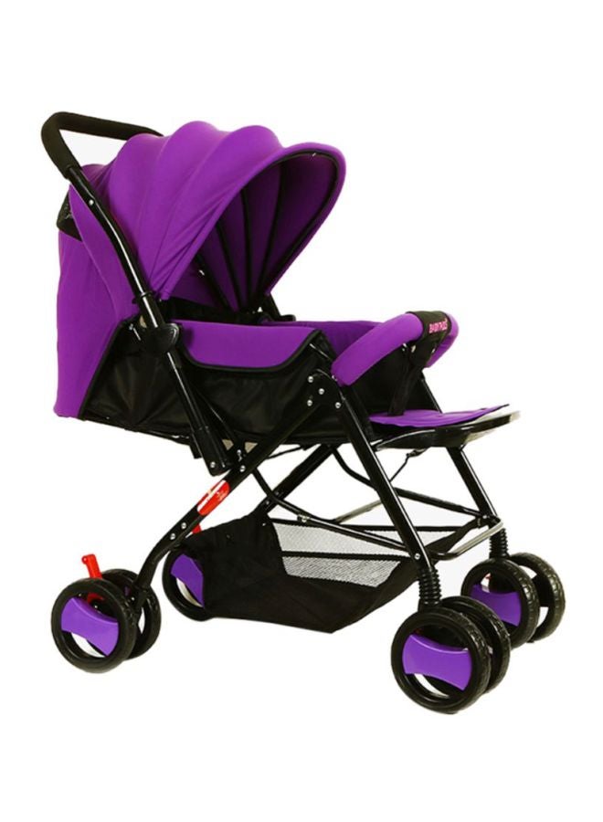 Single Stroller - Purple/Black
