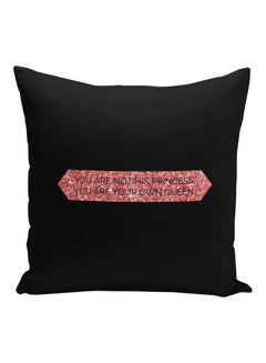 Generic Quote Printed Decorative Pillow Black/Rose Gold 16x16inch  - Image 1