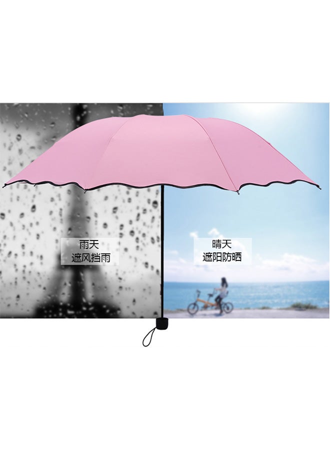 Generic - Windproof Compact Folding Water Floating Umbrella Pink - Image 1