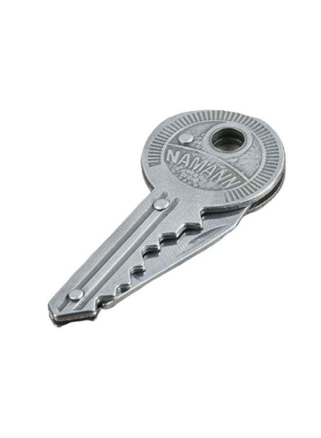 Survival Multifunctional Folding Emergency SOS  Knife Tool Silver  - Image 1