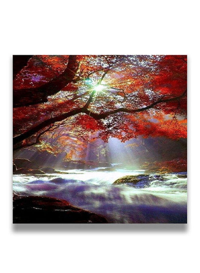 Nature Wall Art Painting Multicolour 50 x 50cm