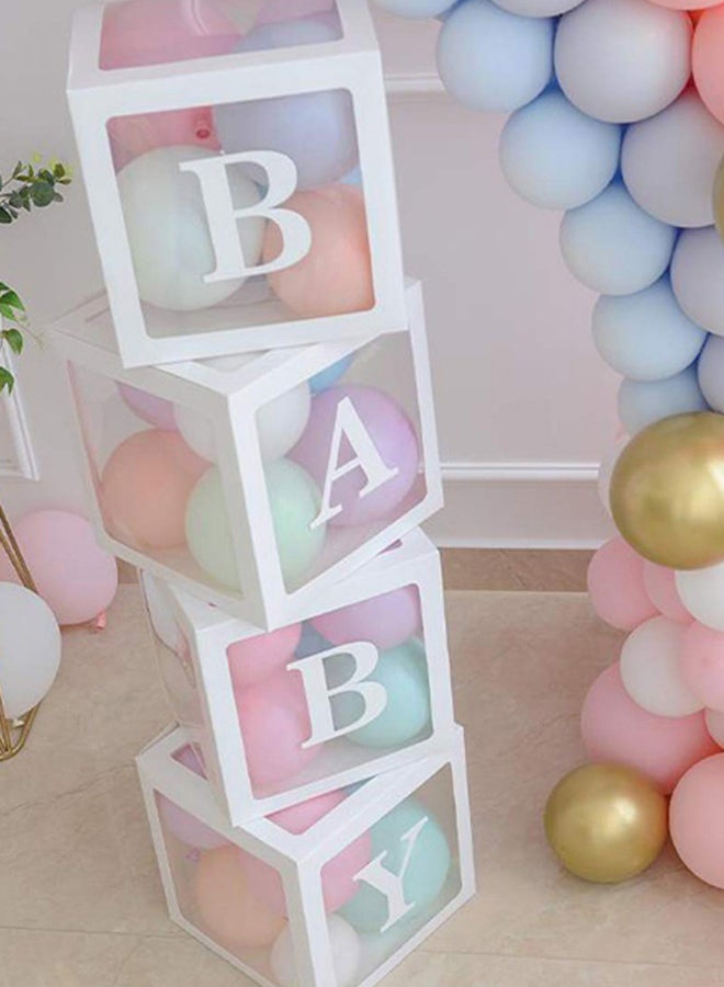 4-Piece Baby Letter Balloon Decoration Box Set 30 x 30cm