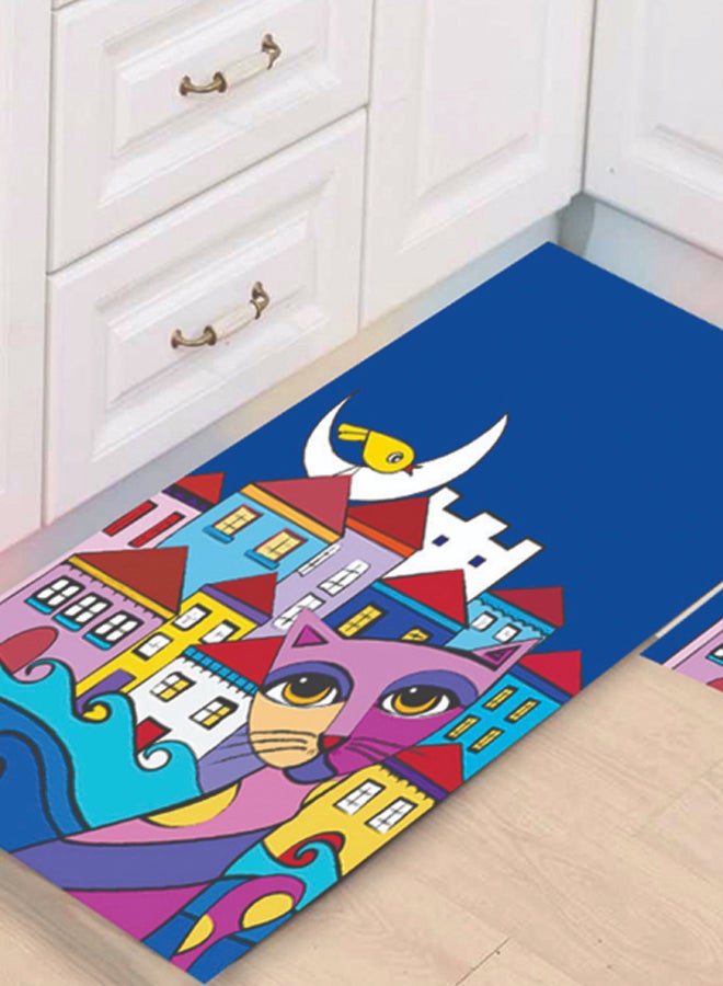Biggdesign - Owl And City Door Mat Multicolour 45 x 70cm - Image 1