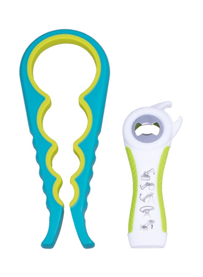 Pack Of 2 Bottle Openers Blue/White/Green 14.5x5cm  - Image 1