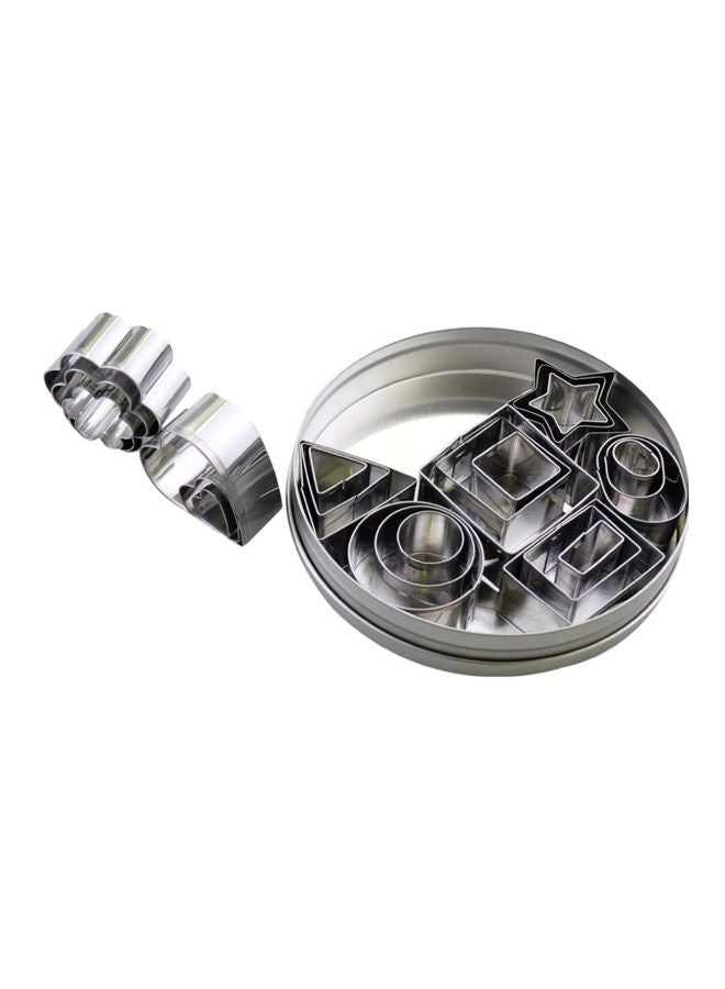 24-Piece Stainless Steel Cookie Cutter Set Silver - Image 3