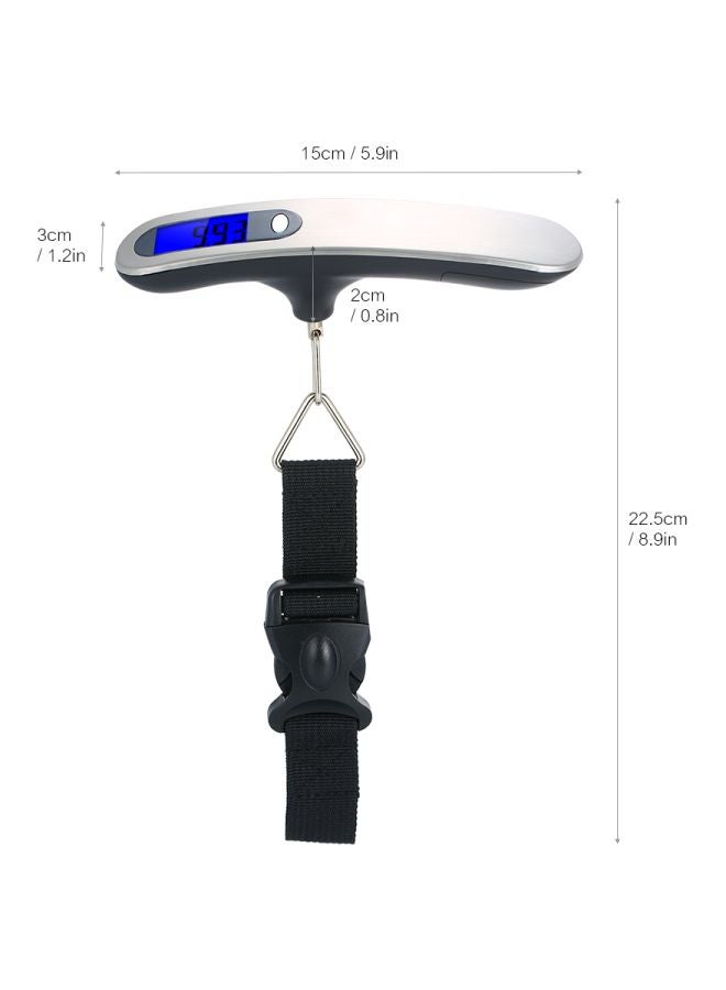 Portable Digital Luggage Scale Black/Silver  - Image 4
