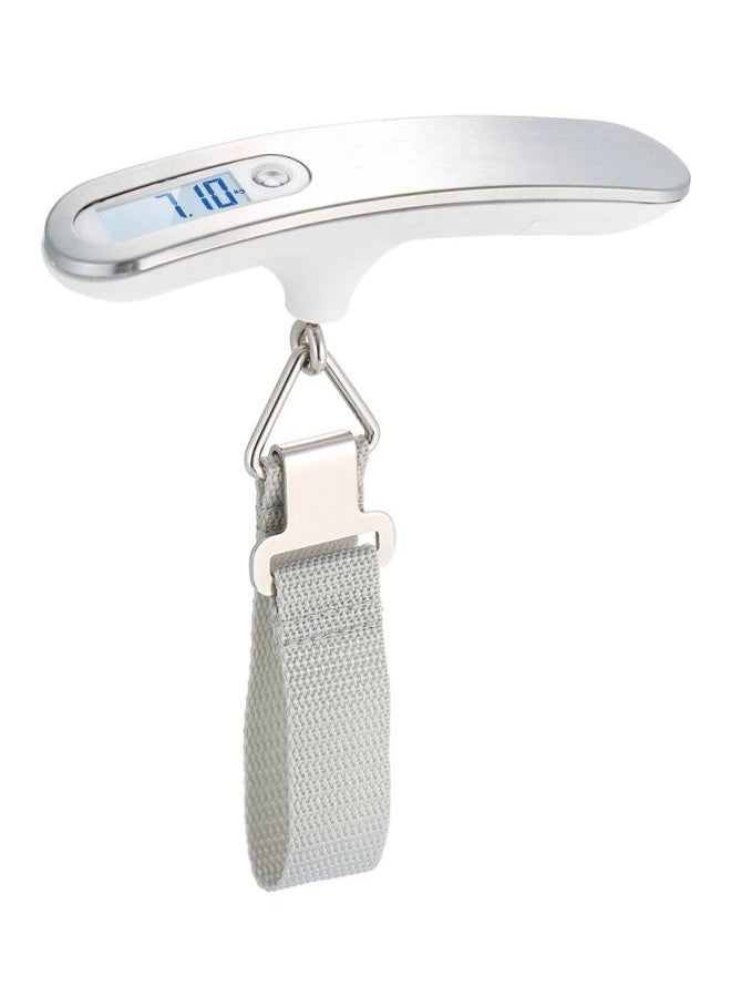 Portable Digital Luggage Scale Silver/White/Grey - Image 1