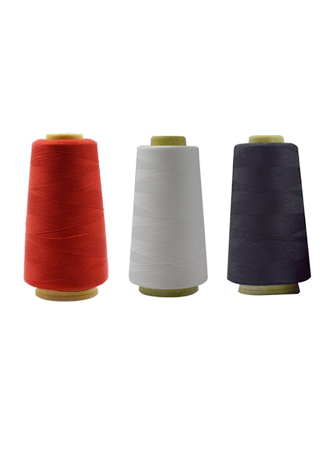 3000 Yards Industrial Overlocking Sewing Machine Polyester Thread Red/White/Black 3000yard  - Image 1