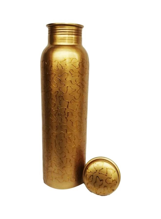 جرين تري زجاجة مياه مصنوعة من النحاس النقي، مناسبة لليوغا ذهبي 950ملليلتر - Image 1