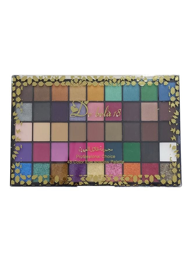 دي بيلا 18 علبة مجموعة ظلال العيون بروفيشنال تشويس من 45 لون متعدد الألوان - Image 2