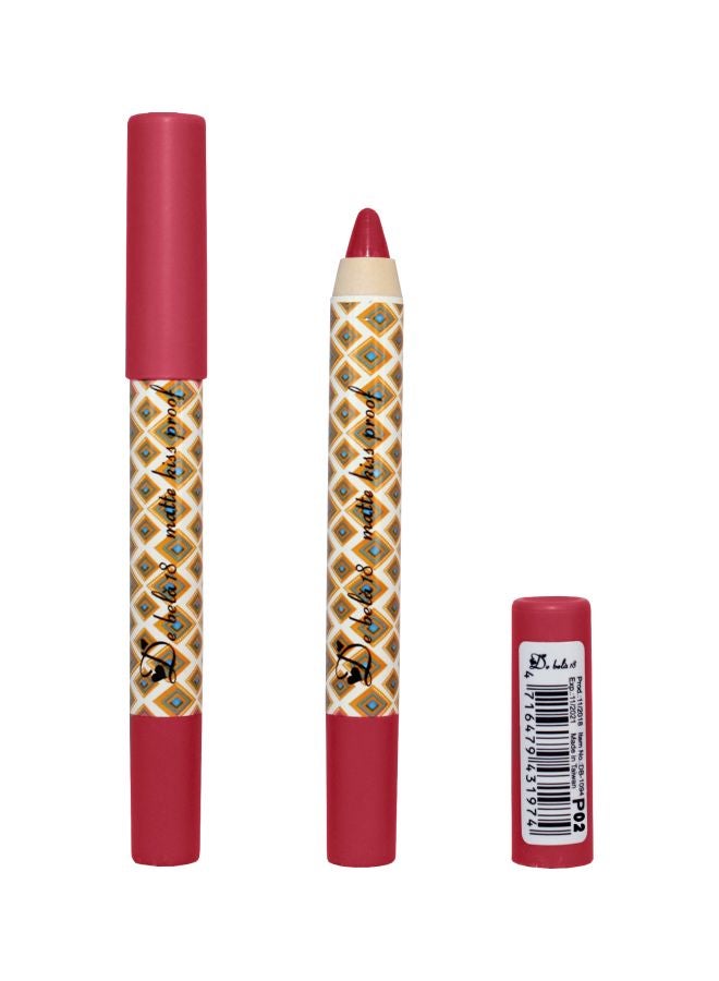 De Bela 18 Smudge Proof Matte Lip Crayon Fuschia Pink  - Image 2