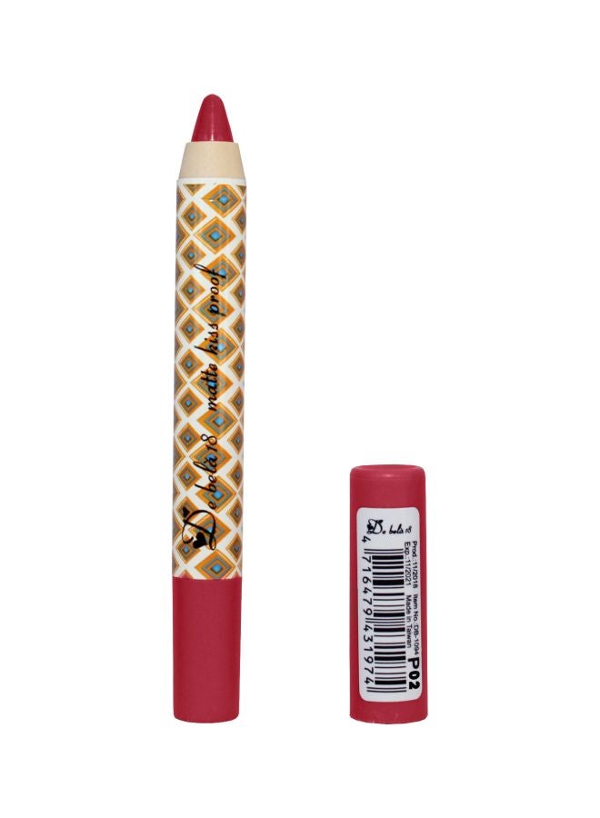 De Bela 18 Smudge Proof Matte Lip Crayon Fuschia Pink  - Image 1
