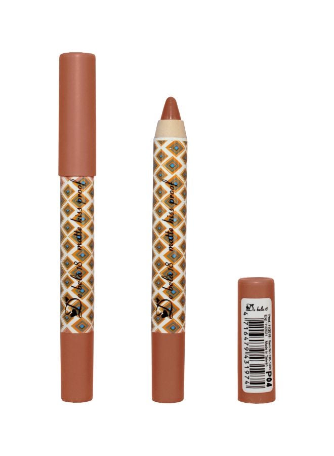 De Bela 18 Smudge Proof Matte Lip Crayon Pinkish Brown  - Image 2