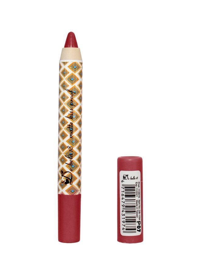 De Bela 18 Smudge Proof Matte Lip Crayon Soft Pink  - Image 1