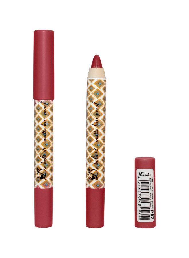 De Bela 18 Smudge Proof Matte Lip Crayon Soft Pink  - Image 2