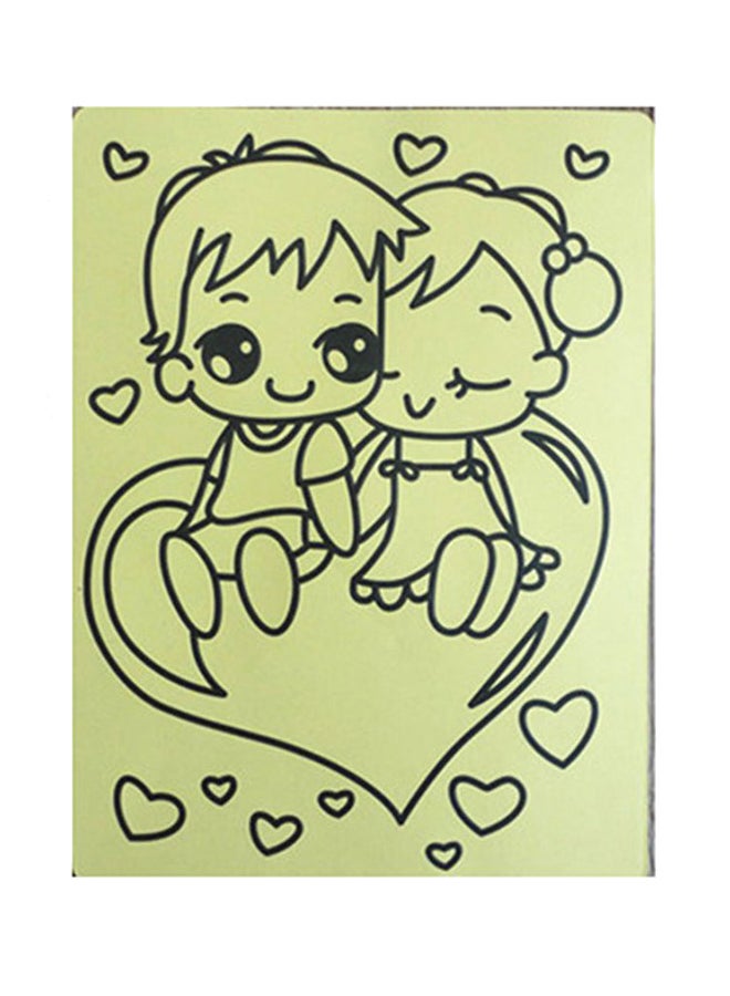 DIY Cartoon Handmade Kids Sand Painting Paper Beige - Image 1