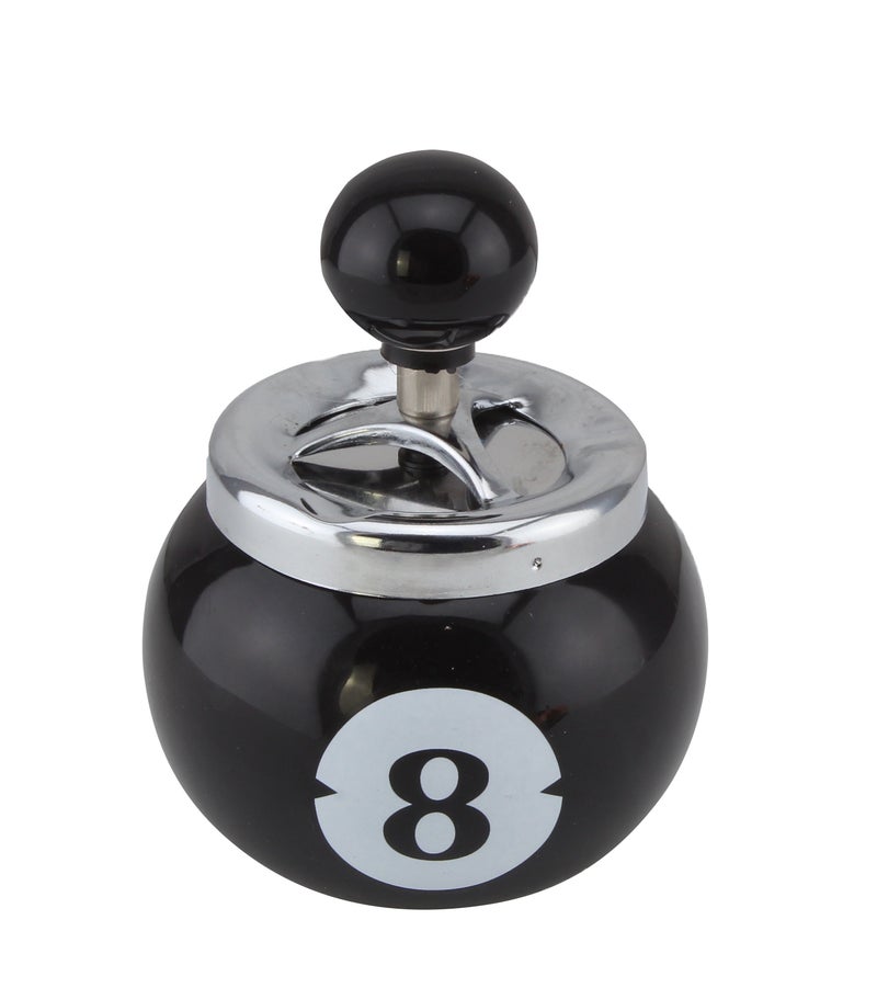 Home - Ceramic Ashtray Glossy Black 11.5 x 10cm - Image 1